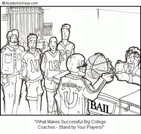 Cartoon #33, What Makes Successful Big College 
Coaches - Stand by Your Players!